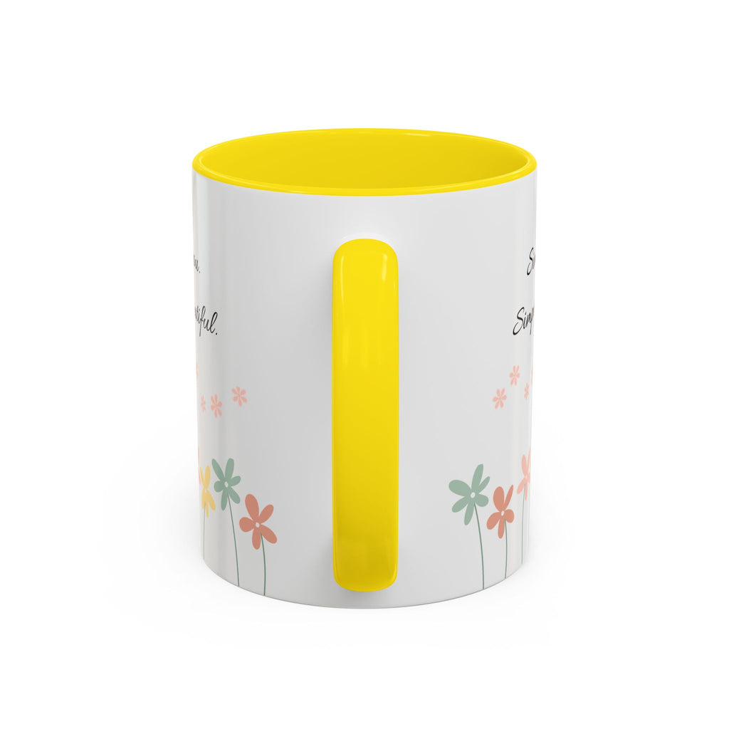 Simply You Floral Accent Coffee Mug – "Simply you. Simply beautiful."