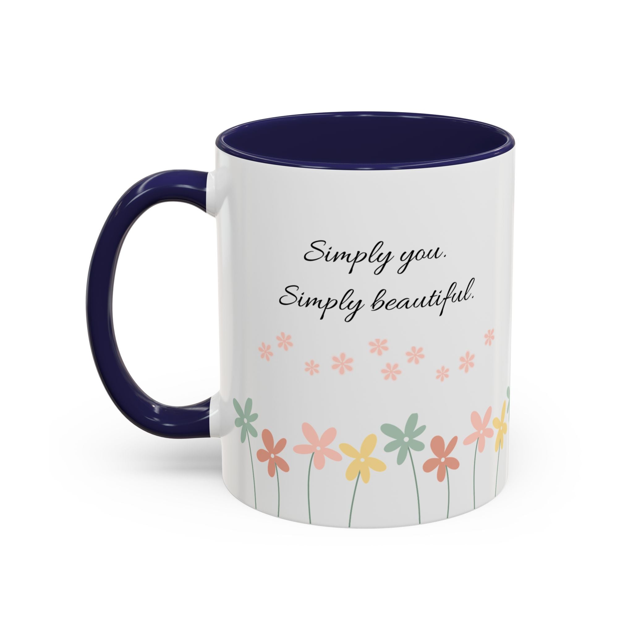 Simply You Floral Accent Coffee Mug – "Simply you. Simply beautiful."
