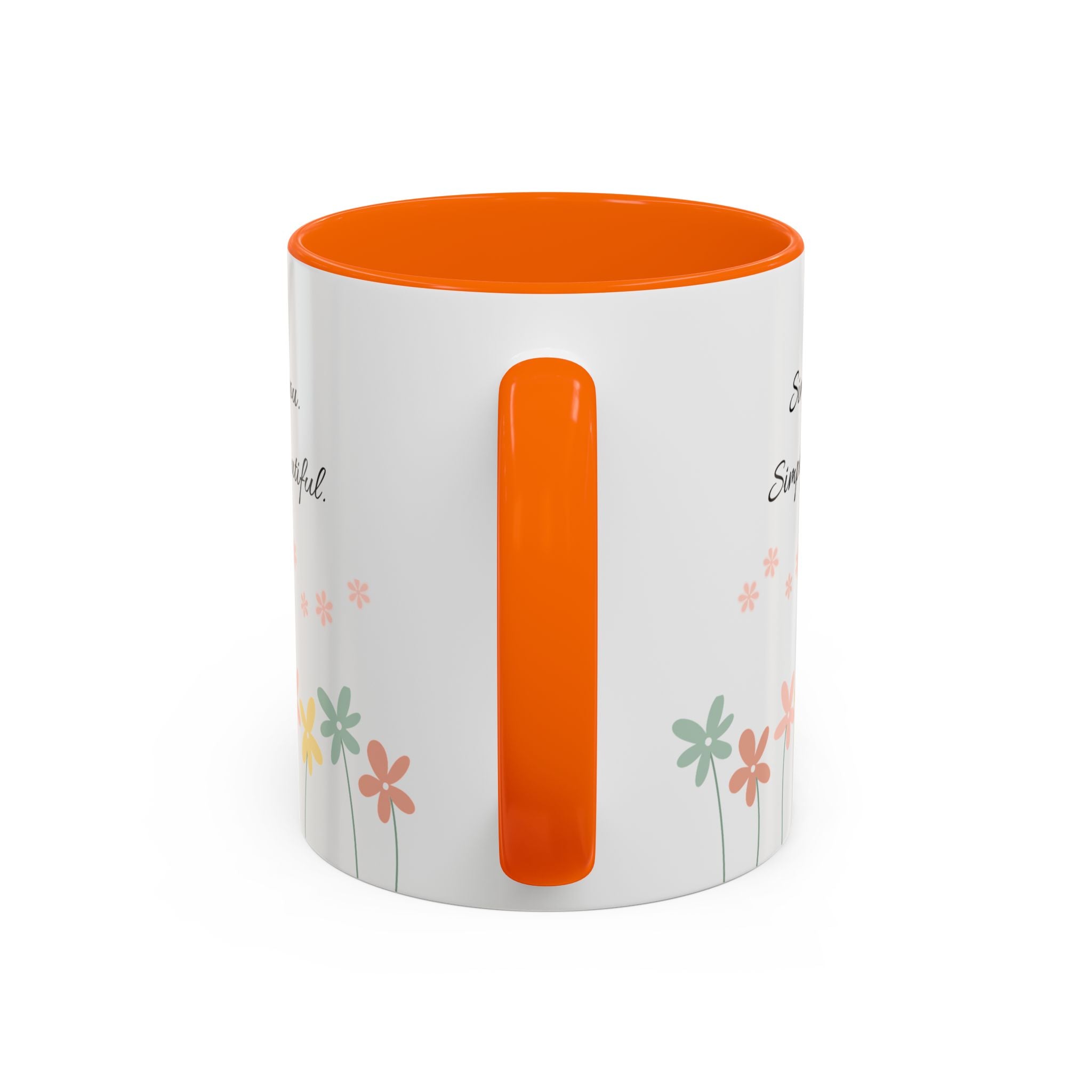 Simply You Floral Accent Coffee Mug – "Simply you. Simply beautiful."