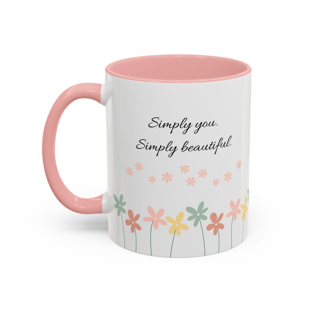 Simply You Floral Accent Coffee Mug – "Simply you. Simply beautiful."