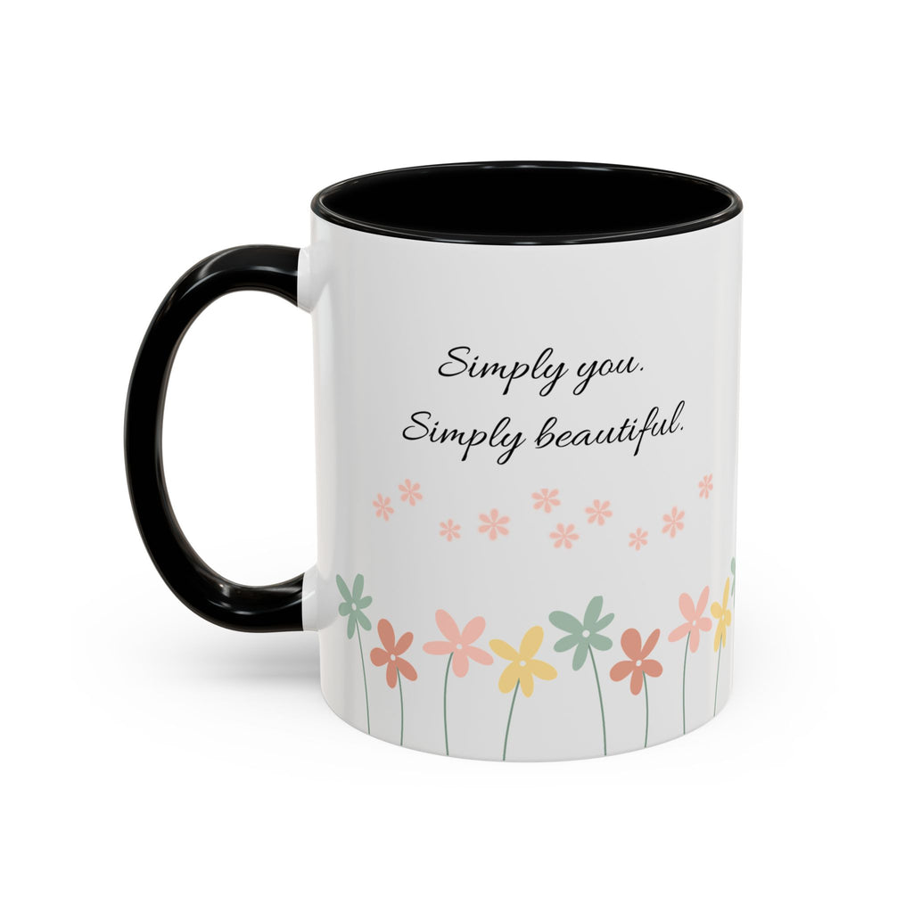 Simply You Floral Accent Coffee Mug – "Simply you. Simply beautiful."