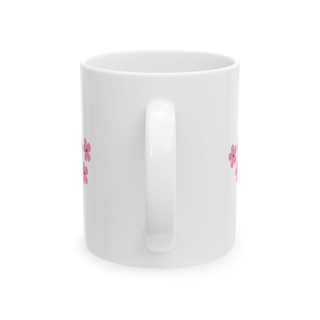 Pink Daisy Ceramic Mug — Cute Floral Coffee Cup (11oz & 15oz)
