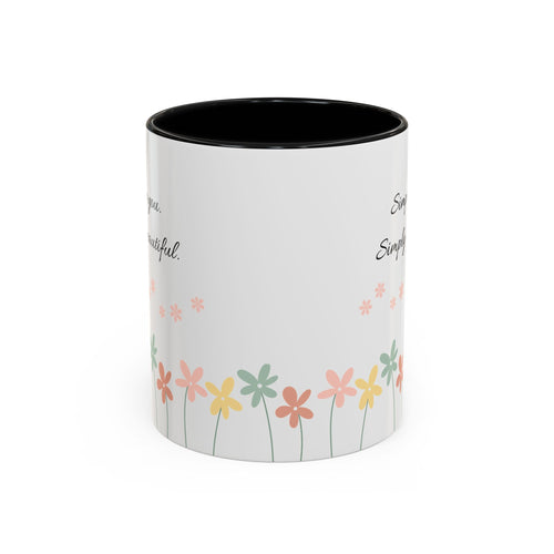 Simply You Floral Accent Coffee Mug – "Simply you. Simply beautiful."