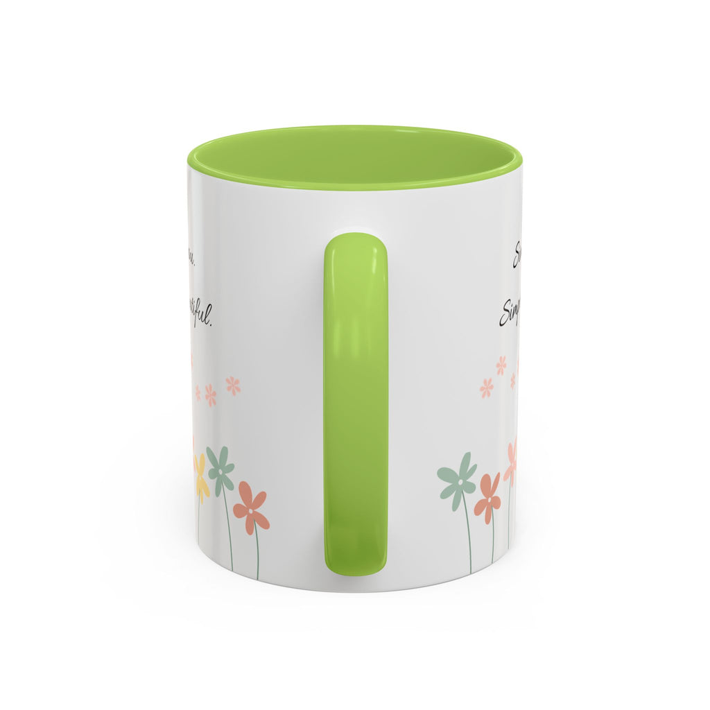 Simply You Floral Accent Coffee Mug – "Simply you. Simply beautiful."