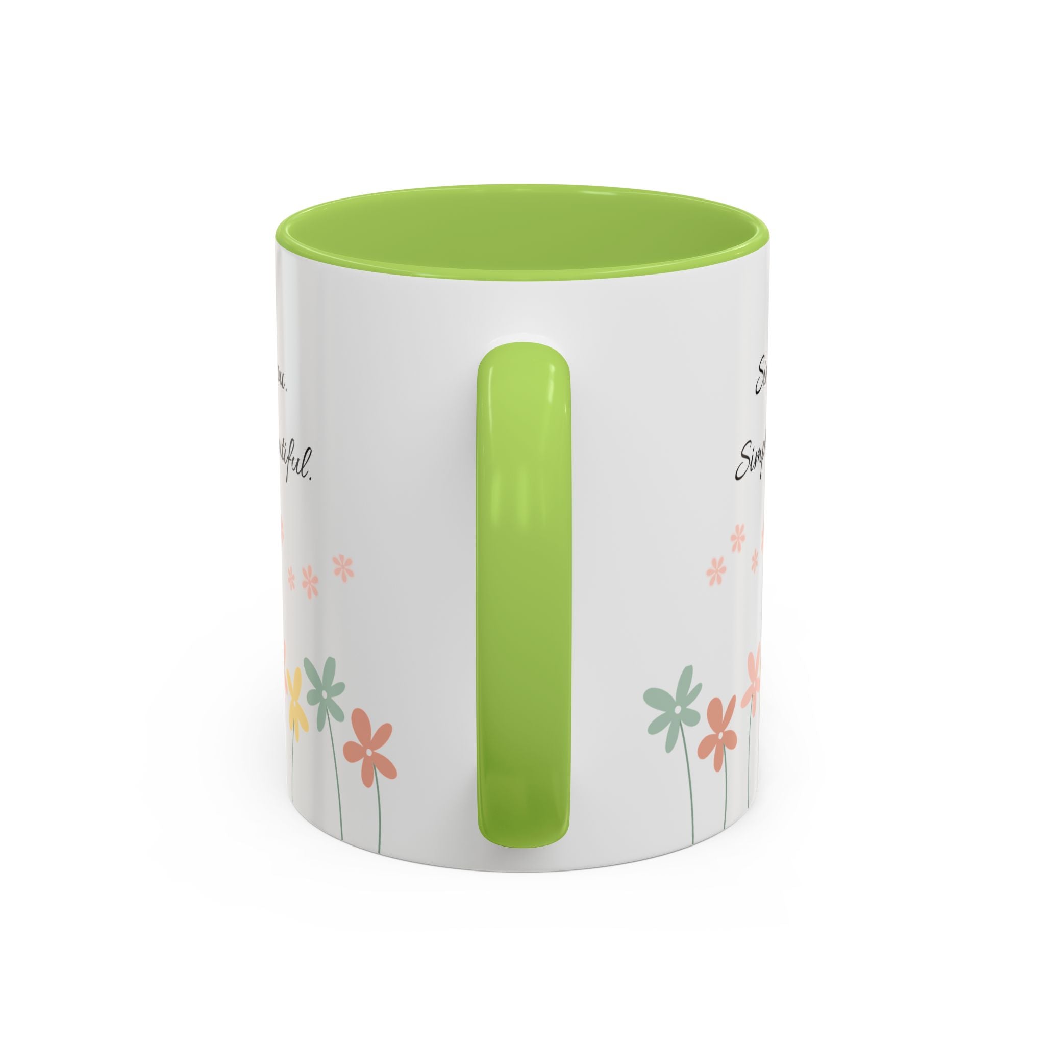 Simply You Floral Accent Coffee Mug – "Simply you. Simply beautiful."