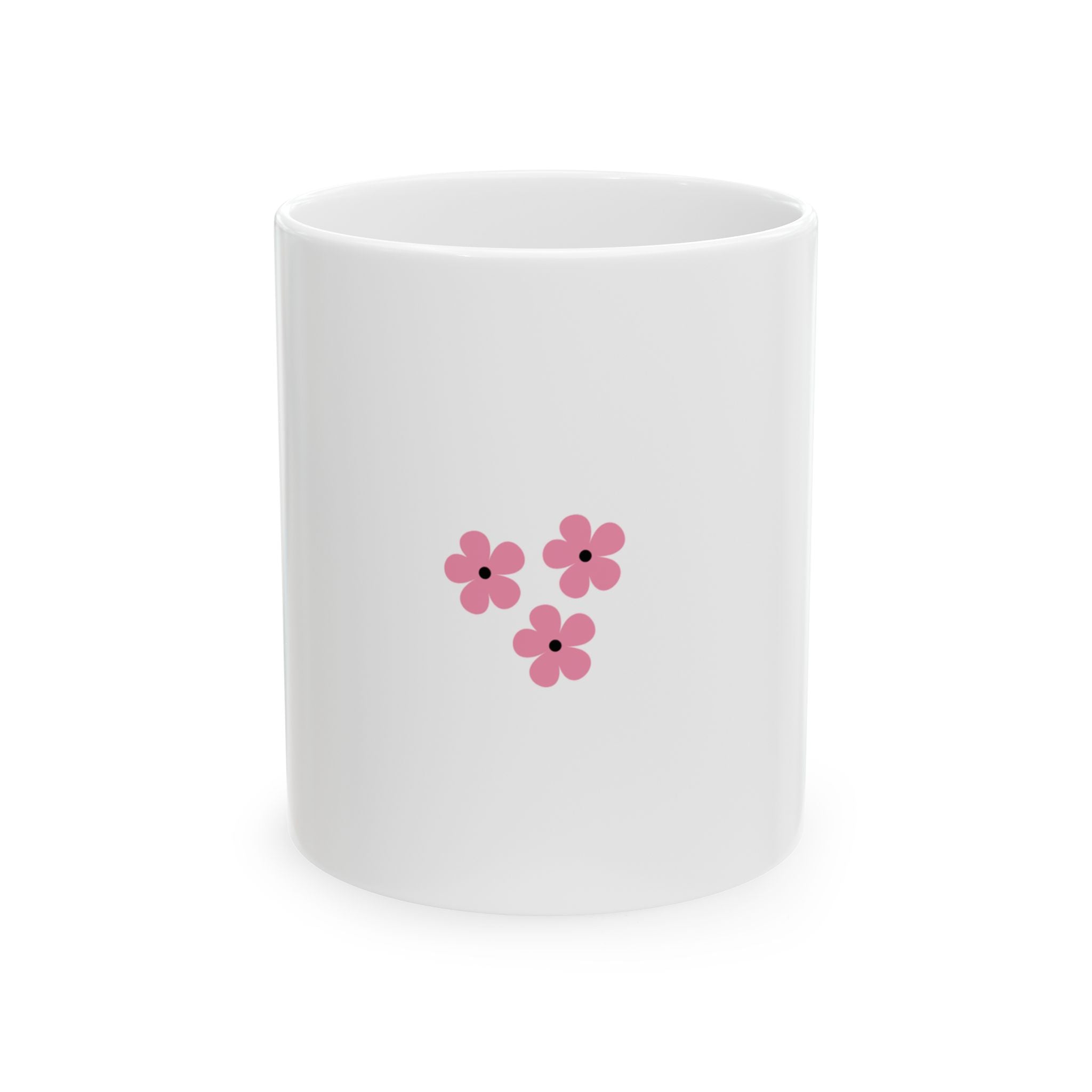 Pink Daisy Ceramic Mug — Cute Floral Coffee Cup (11oz & 15oz)