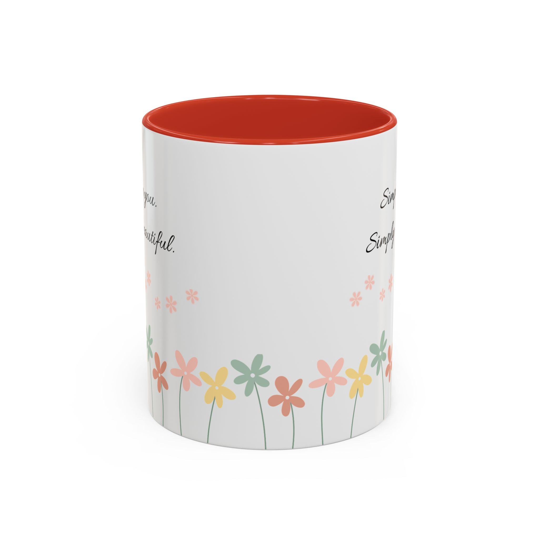 Simply You Floral Accent Coffee Mug – "Simply you. Simply beautiful."