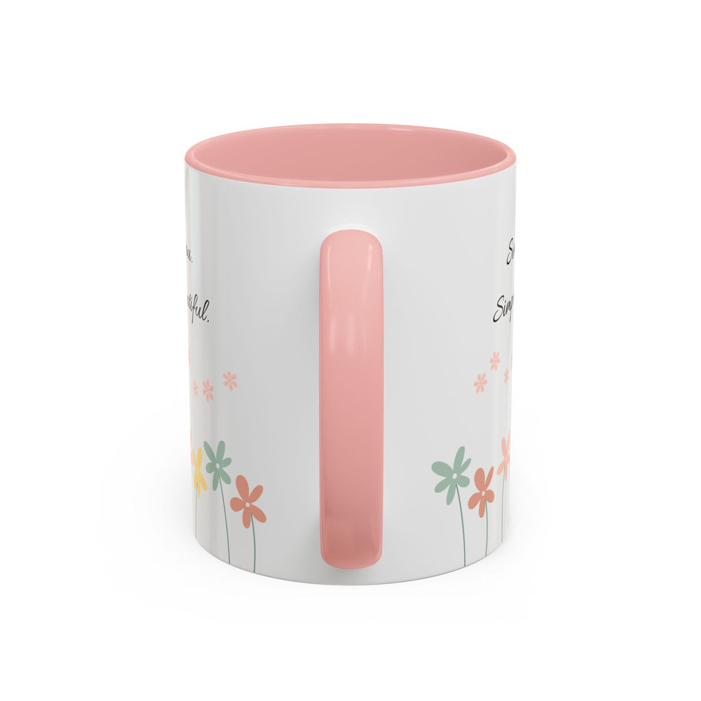 Simply You Floral Accent Coffee Mug – "Simply you. Simply beautiful."