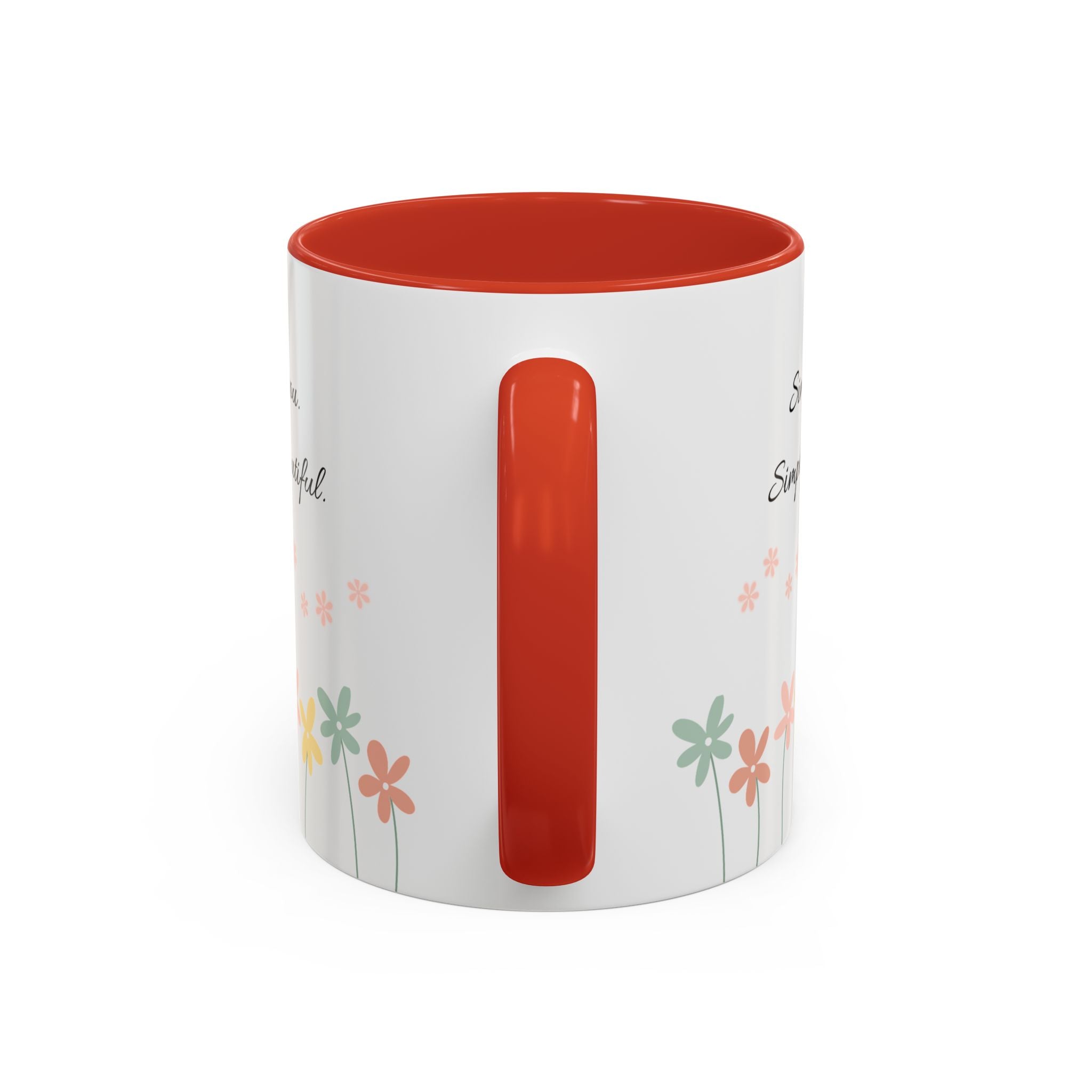 Simply You Floral Accent Coffee Mug – "Simply you. Simply beautiful."