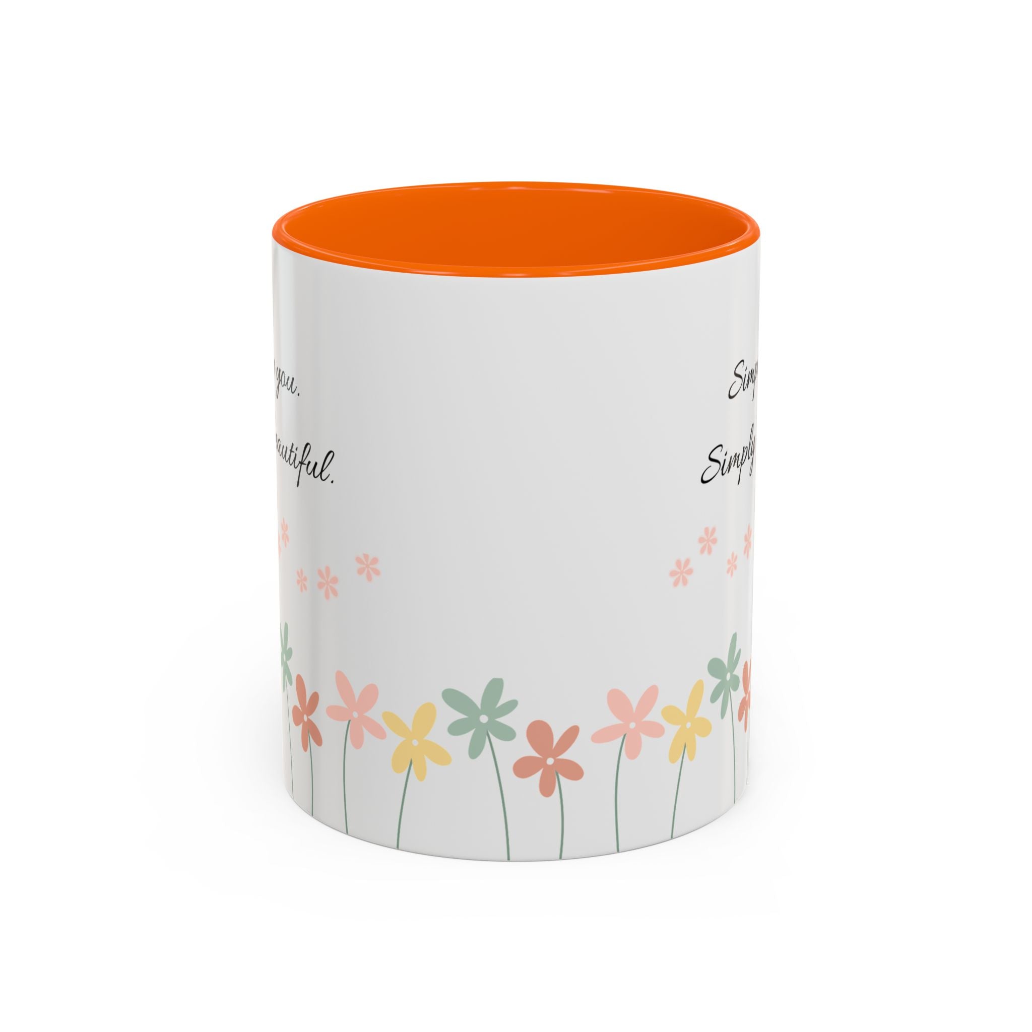 Simply You Floral Accent Coffee Mug – "Simply you. Simply beautiful."