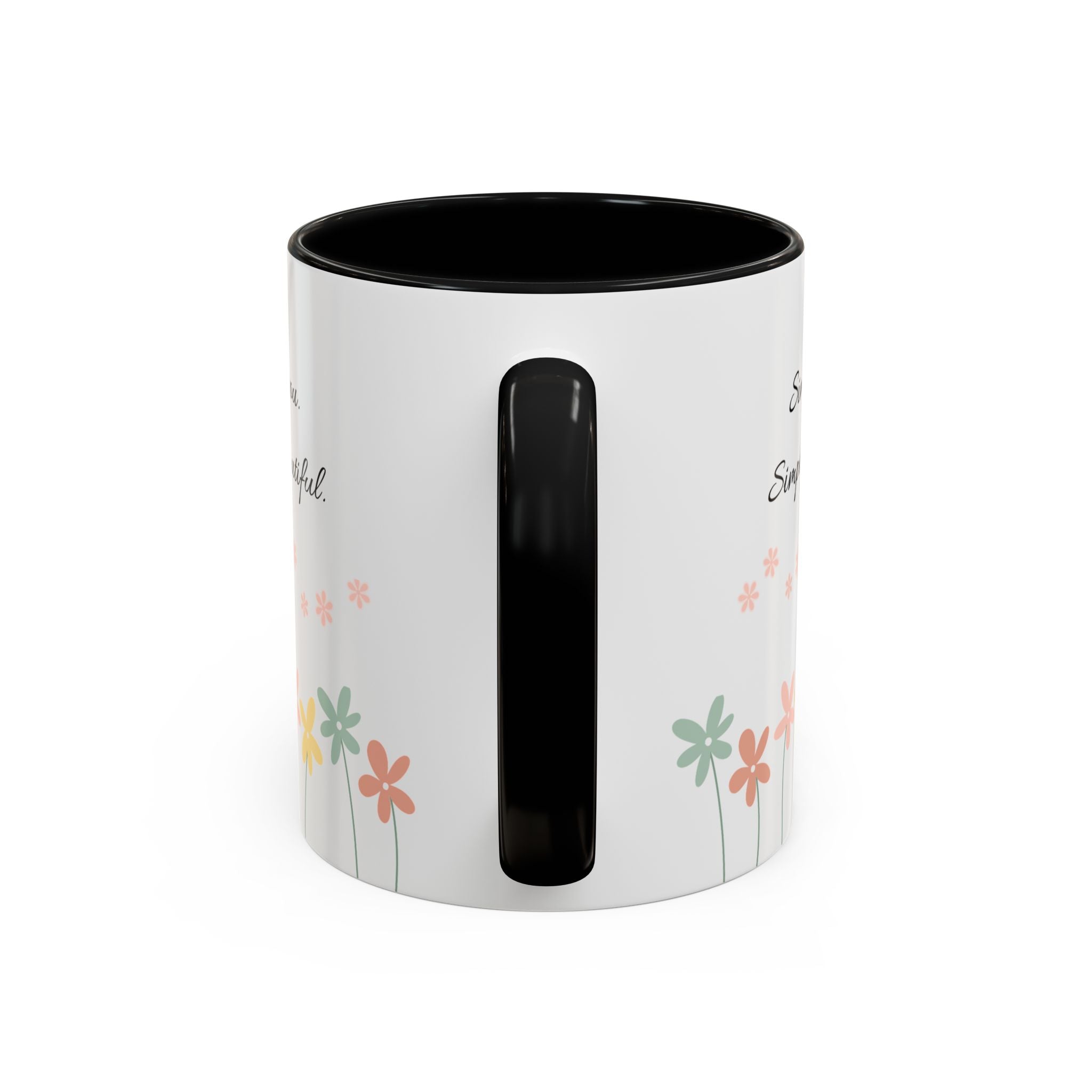 Simply You Floral Accent Coffee Mug – "Simply you. Simply beautiful."