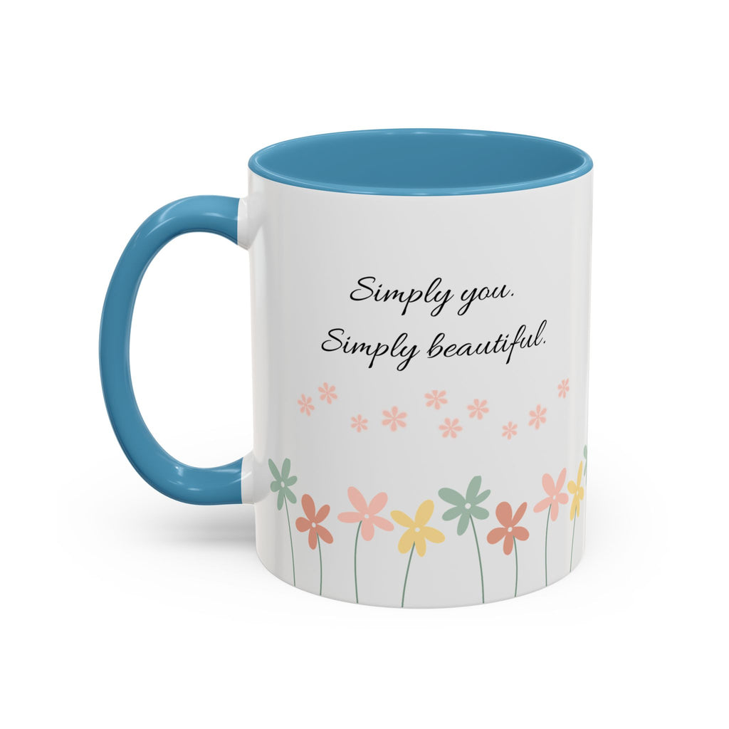 Simply You Floral Accent Coffee Mug – "Simply you. Simply beautiful."
