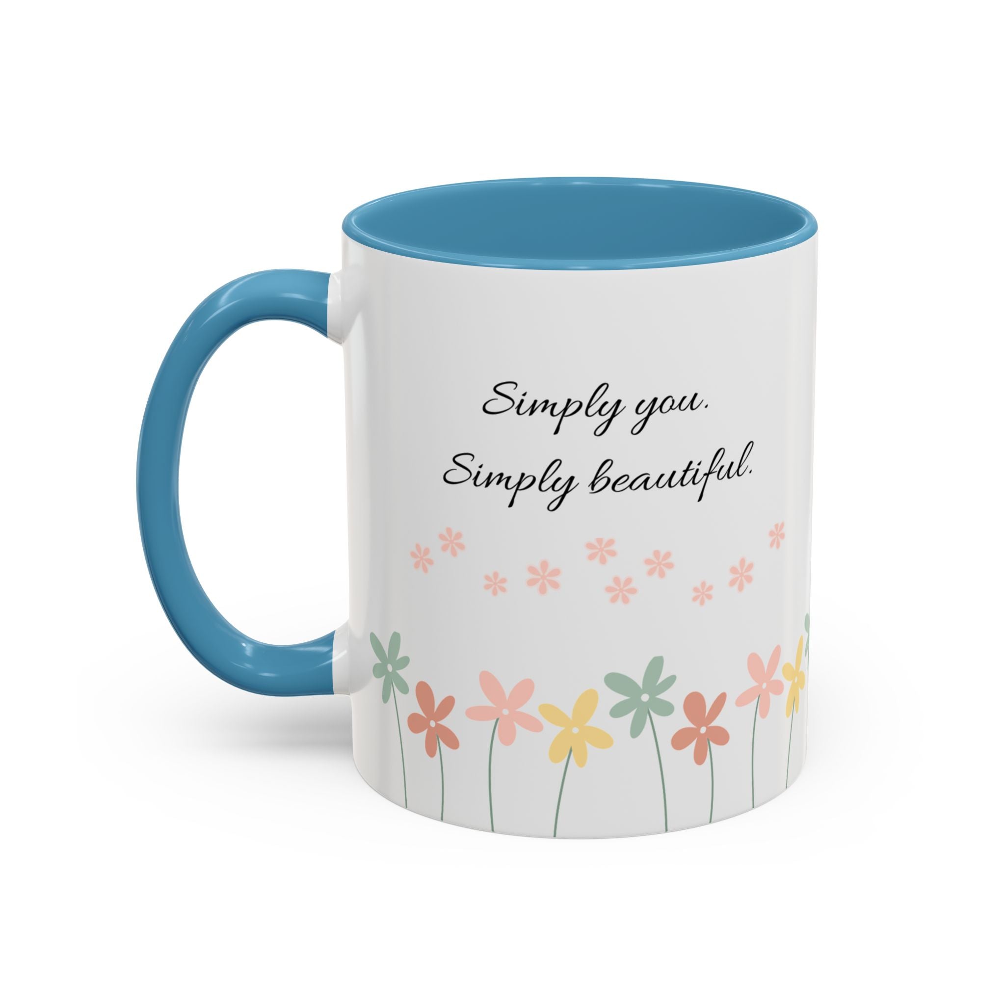 Simply You Floral Accent Coffee Mug – "Simply you. Simply beautiful."