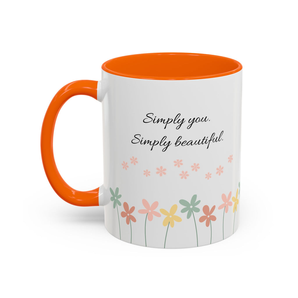 Simply You Floral Accent Coffee Mug – "Simply you. Simply beautiful."