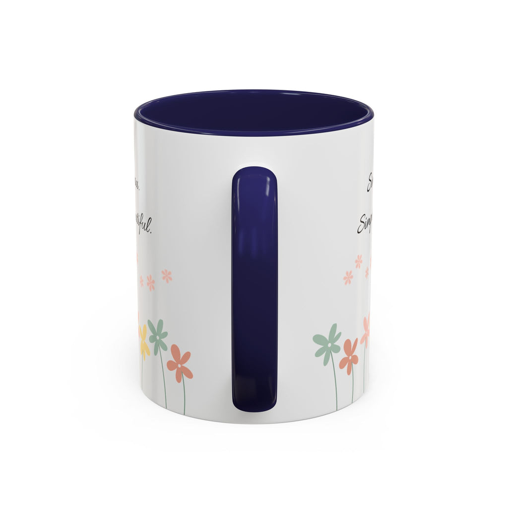 Simply You Floral Accent Coffee Mug – "Simply you. Simply beautiful."
