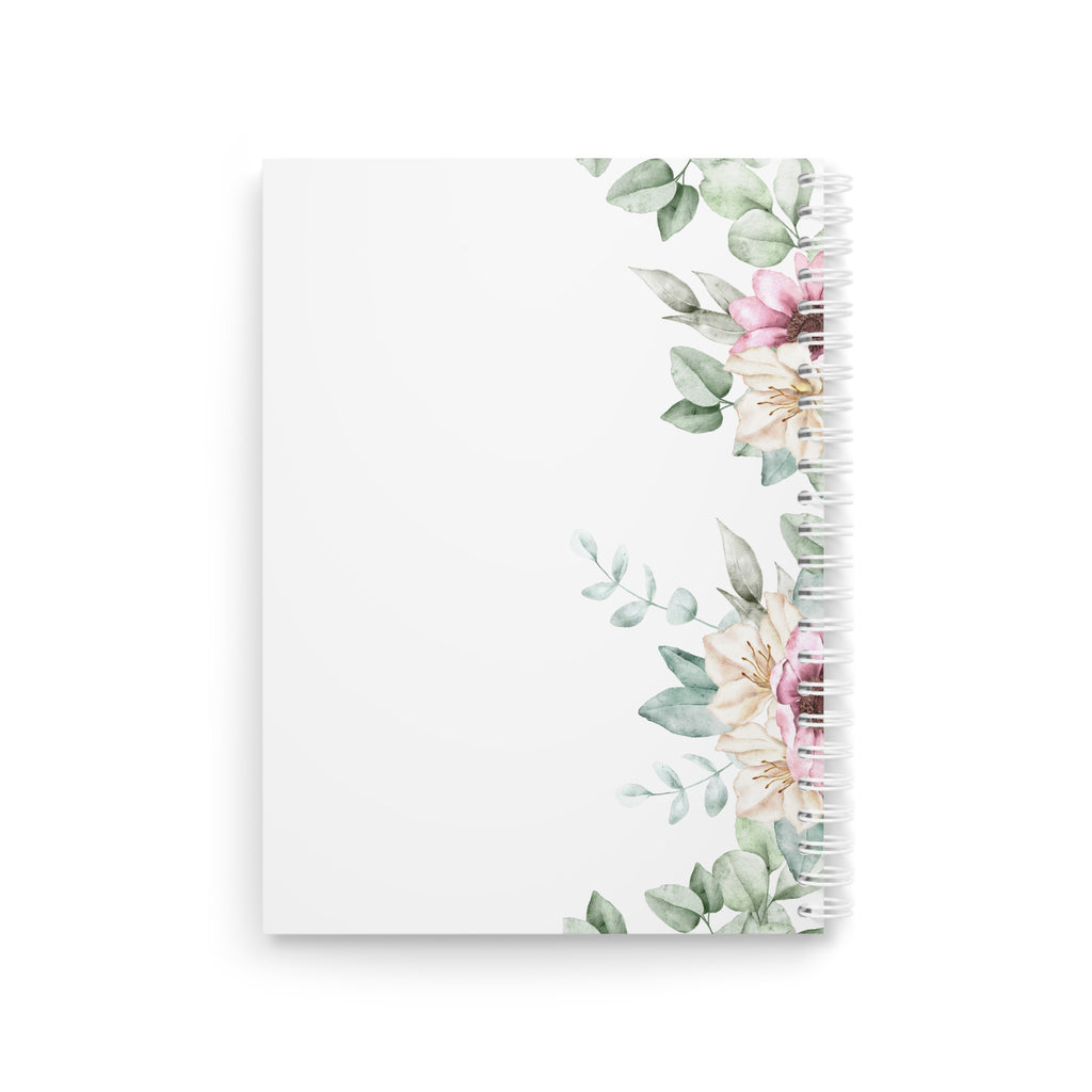 Floral Spiral Notebook - "My NoteBook" Elegant Garden Journal