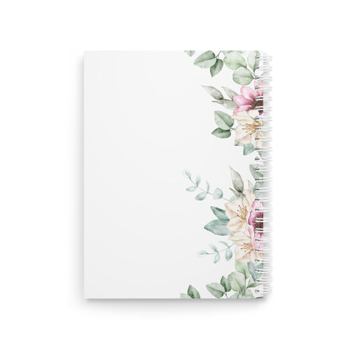 Floral Spiral Notebook - "My NoteBook" Elegant Garden Journal