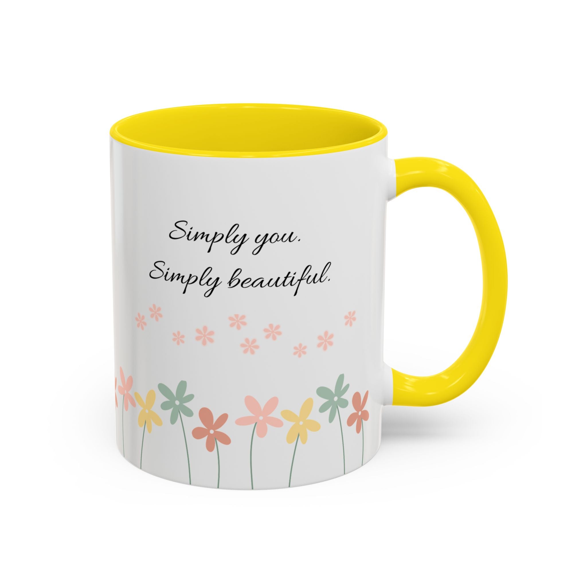 Simply You Floral Accent Coffee Mug – "Simply you. Simply beautiful."