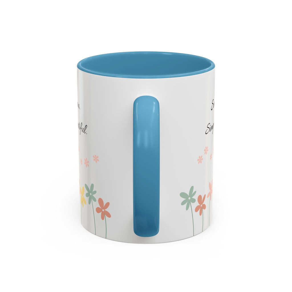 Simply You Floral Accent Coffee Mug – "Simply you. Simply beautiful."