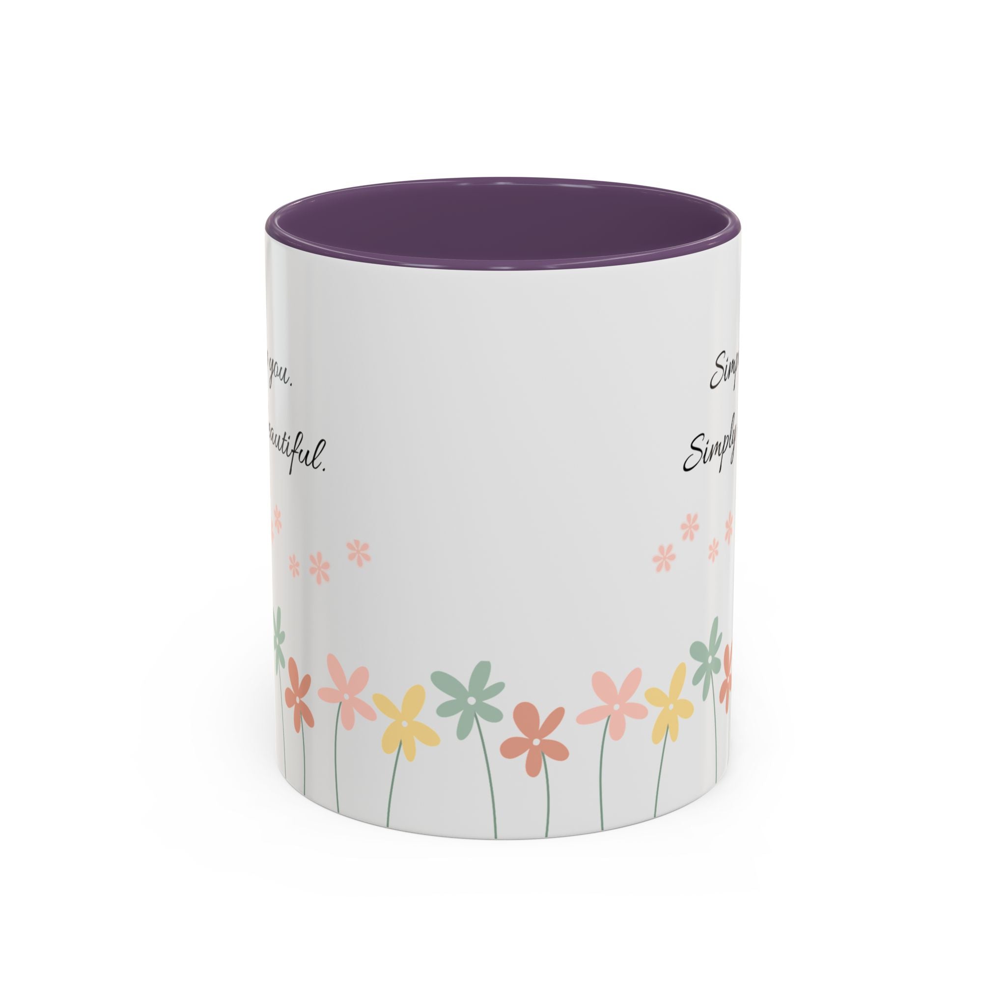 Simply You Floral Accent Coffee Mug – "Simply you. Simply beautiful."