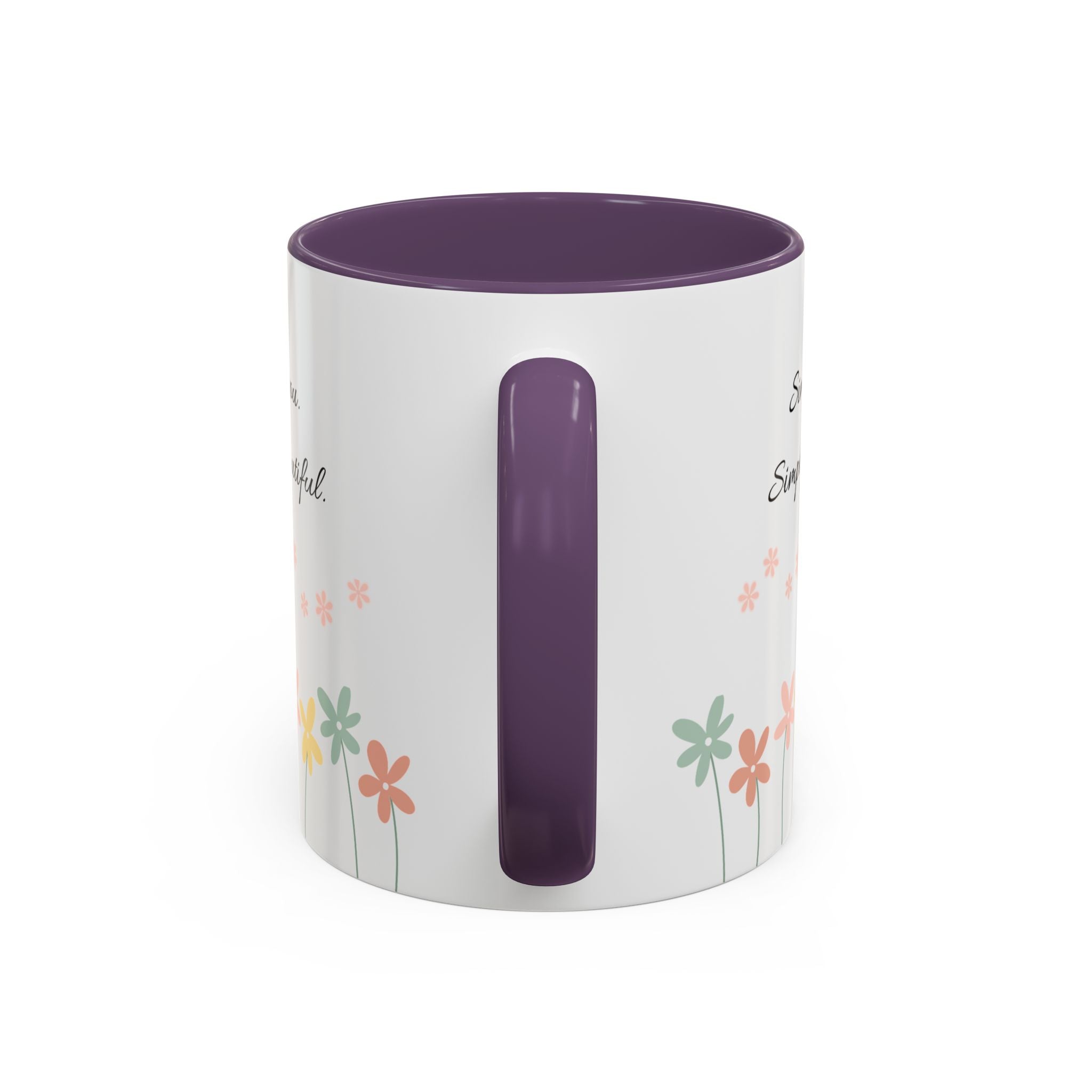 Simply You Floral Accent Coffee Mug – "Simply you. Simply beautiful."