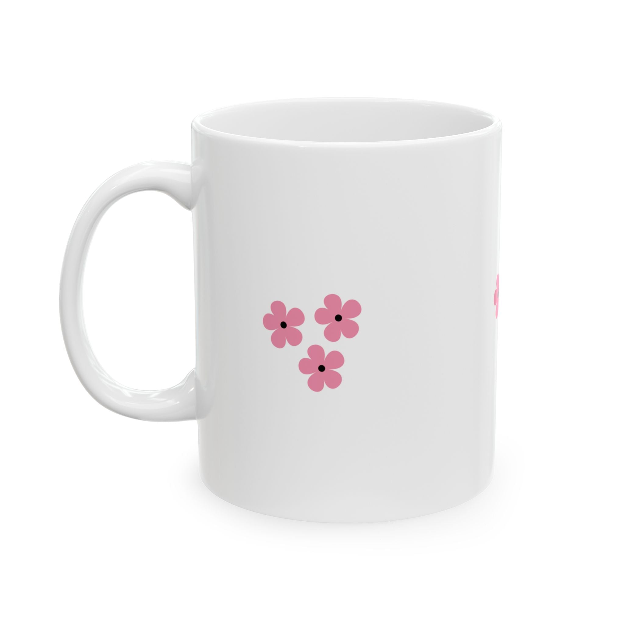 Pink Daisy Ceramic Mug — Cute Floral Coffee Cup (11oz & 15oz)