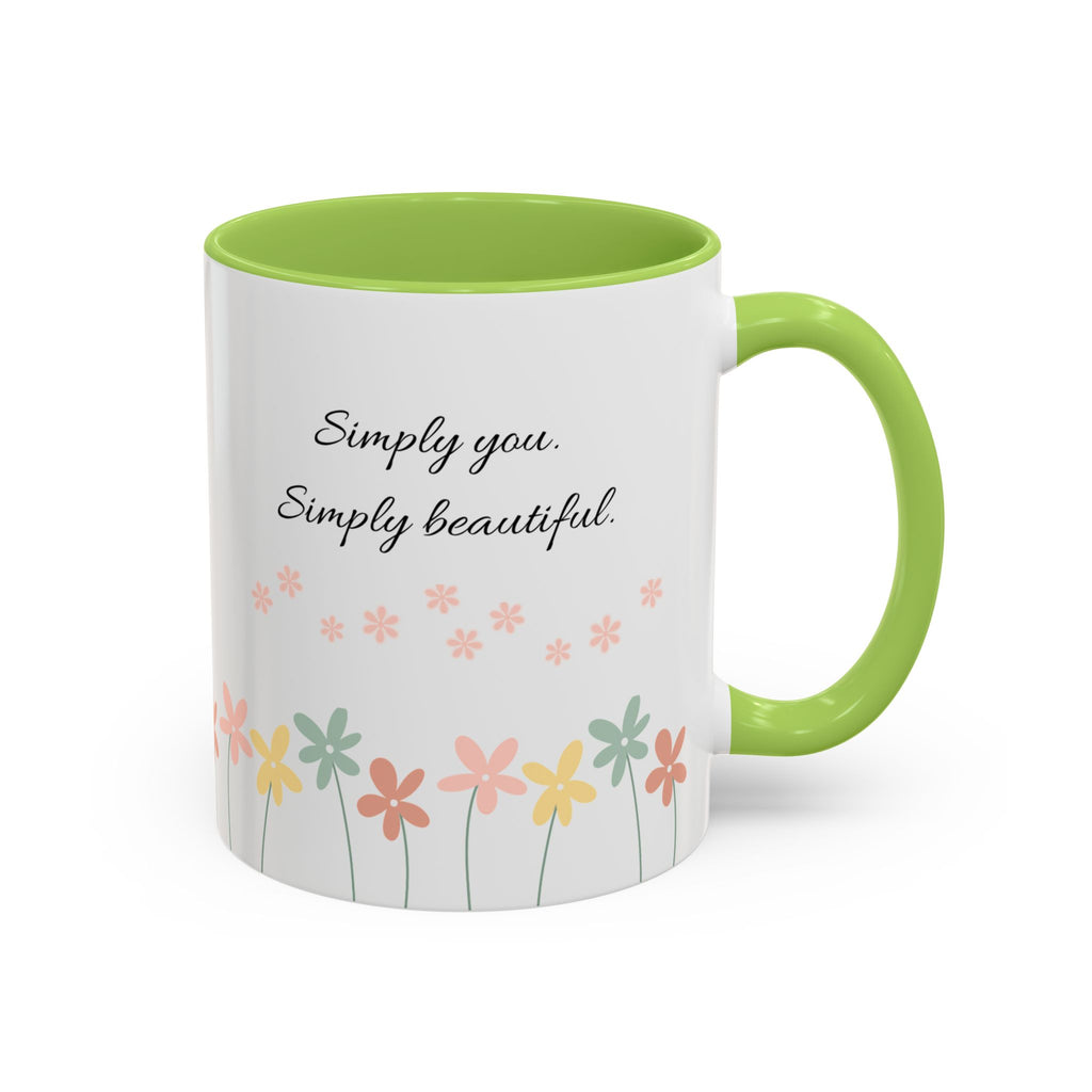 Simply You Floral Accent Coffee Mug – "Simply you. Simply beautiful."