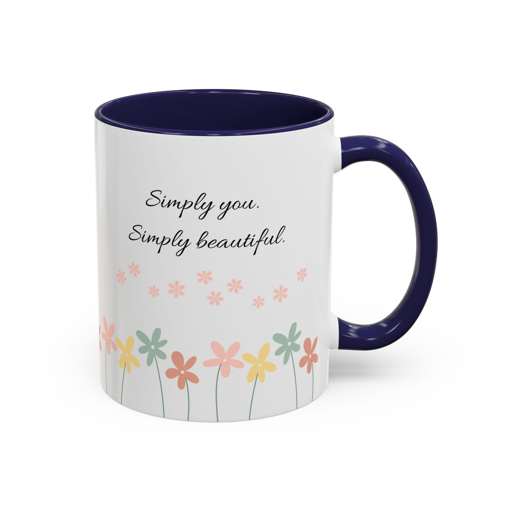 Simply You Floral Accent Coffee Mug – "Simply you. Simply beautiful."