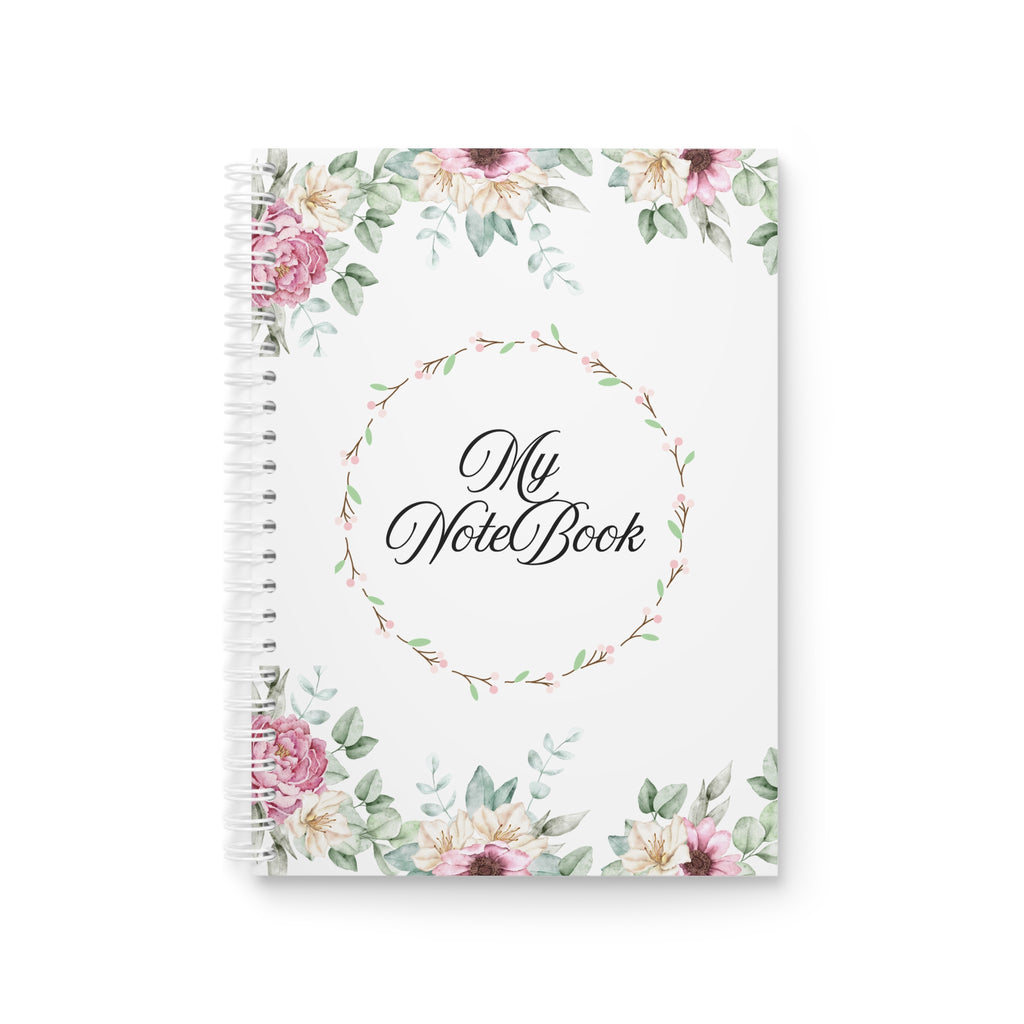 Floral Spiral Notebook - "My NoteBook" Elegant Garden Journal