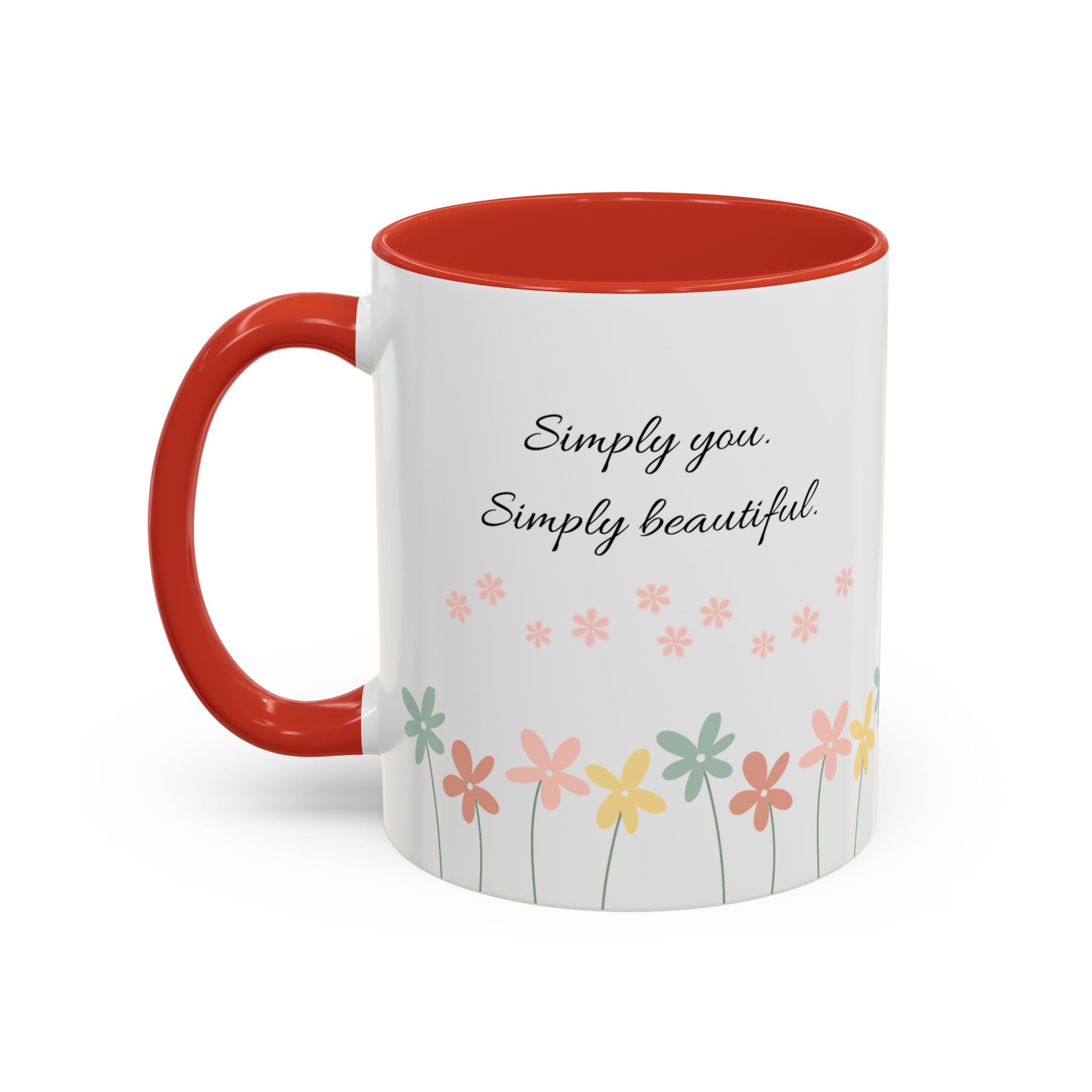 Simply You Floral Accent Coffee Mug – "Simply you. Simply beautiful."