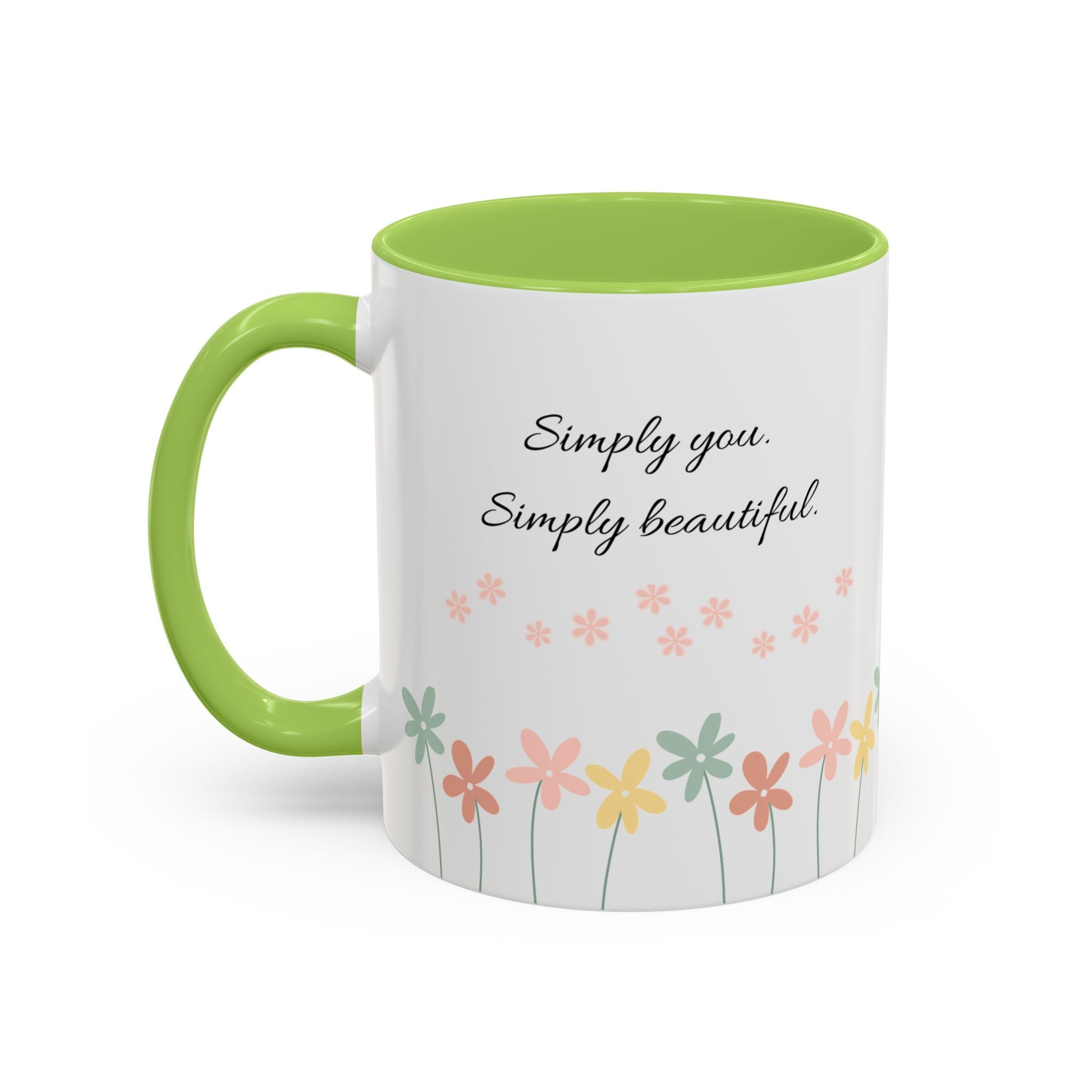 Simply You Floral Accent Coffee Mug – "Simply you. Simply beautiful."
