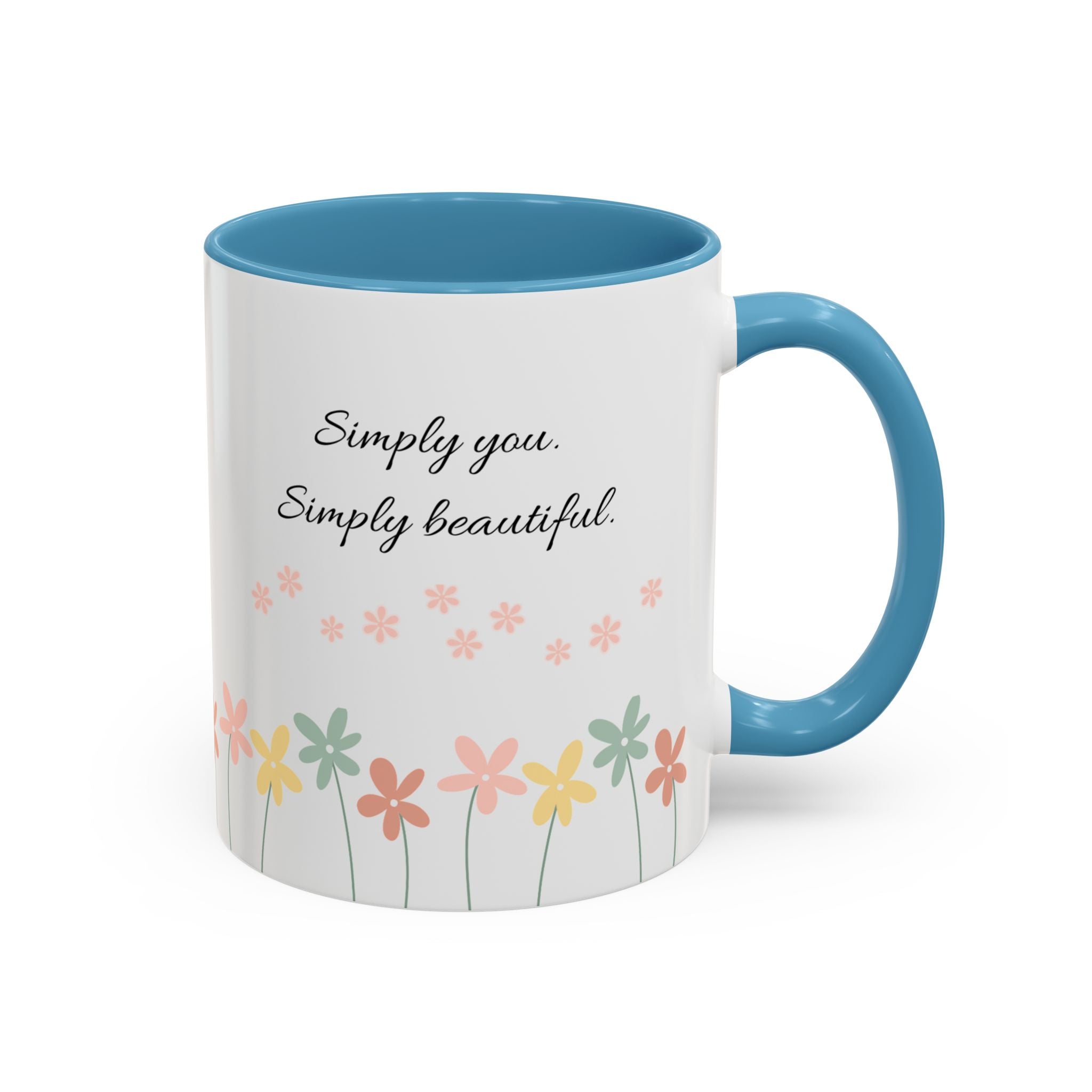Simply You Floral Accent Coffee Mug – "Simply you. Simply beautiful."