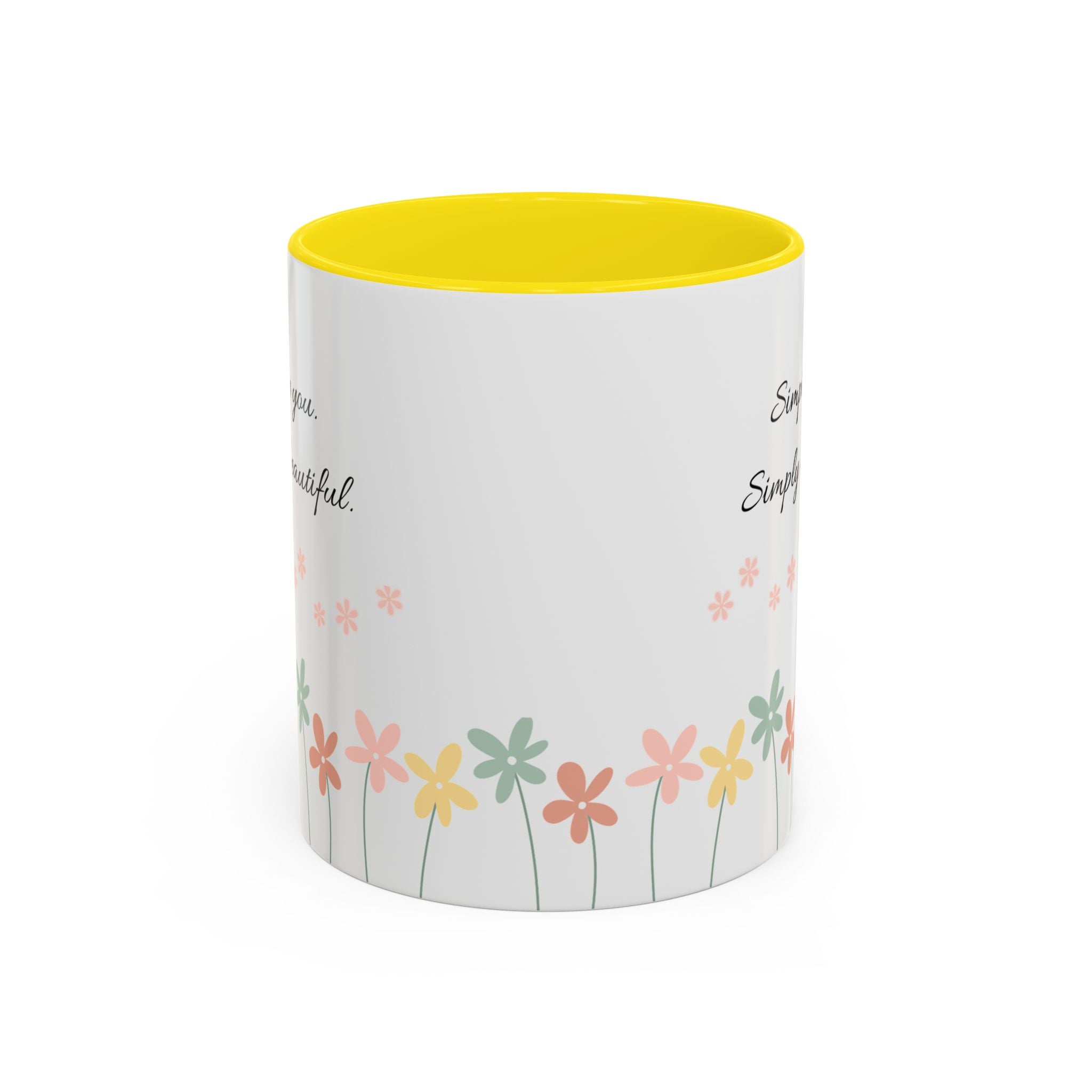 Simply You Floral Accent Coffee Mug – "Simply you. Simply beautiful."