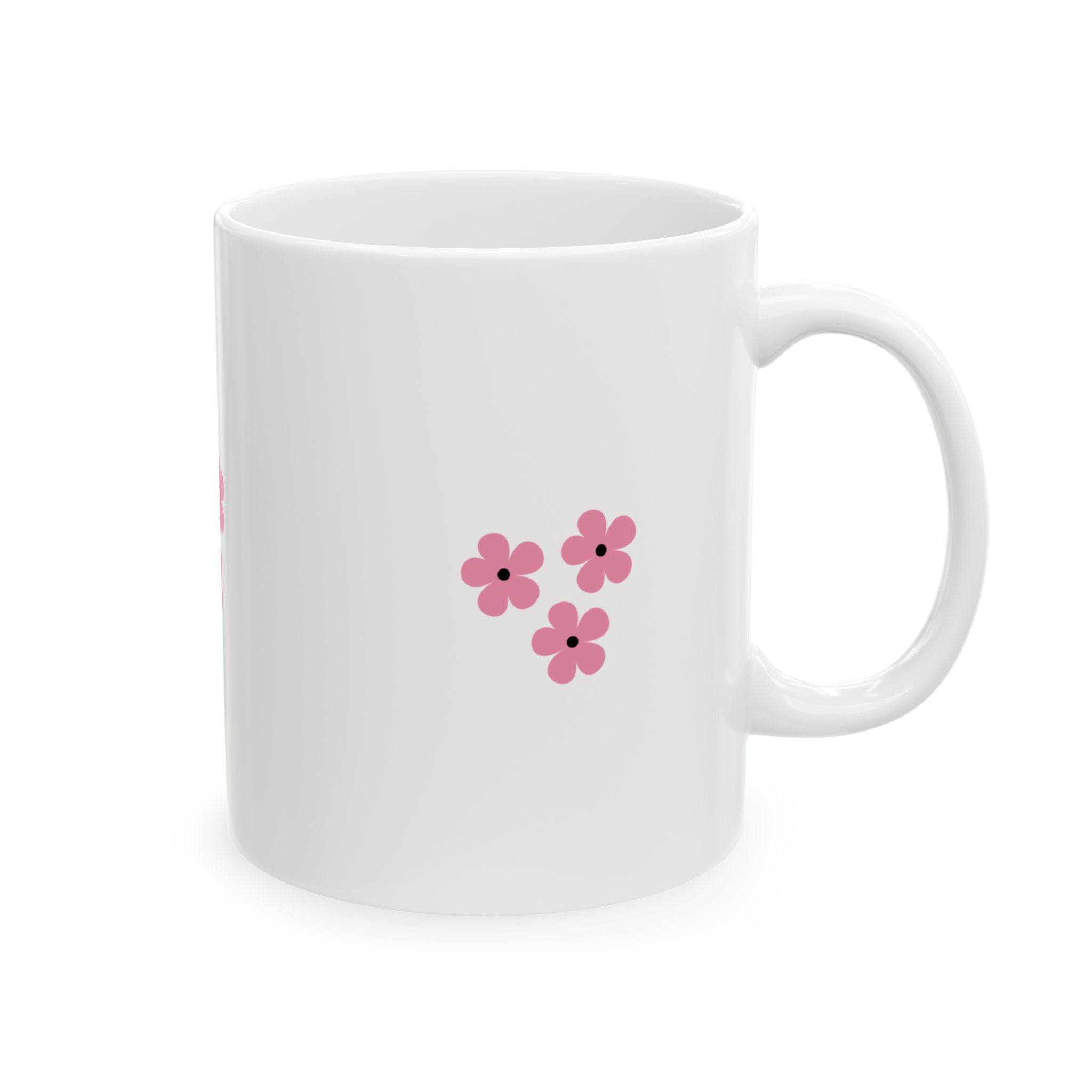 Pink Daisy Ceramic Mug — Cute Floral Coffee Cup (11oz & 15oz)