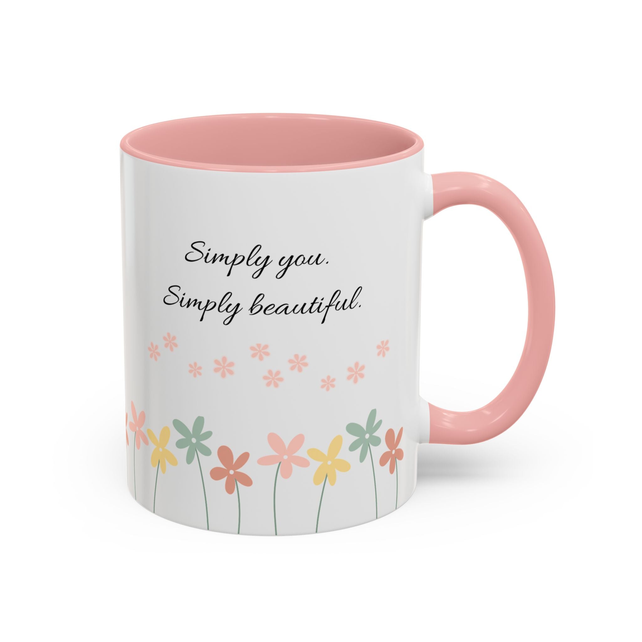 Simply You Floral Accent Coffee Mug – "Simply you. Simply beautiful."
