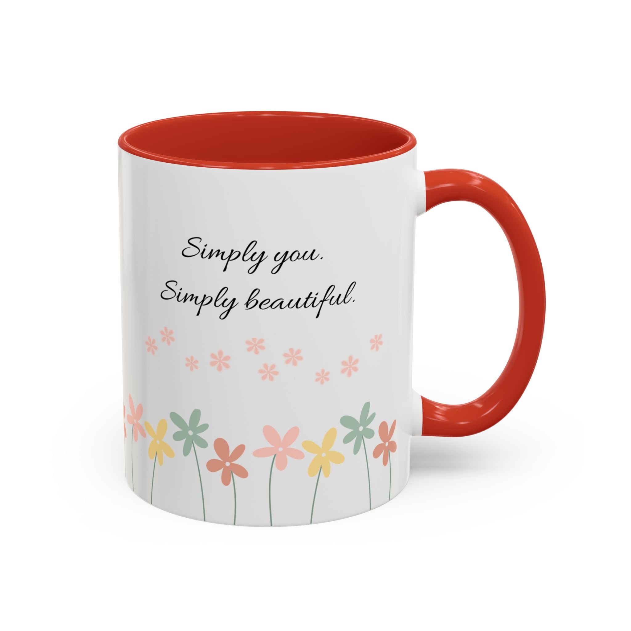 Simply You Floral Accent Coffee Mug – "Simply you. Simply beautiful."