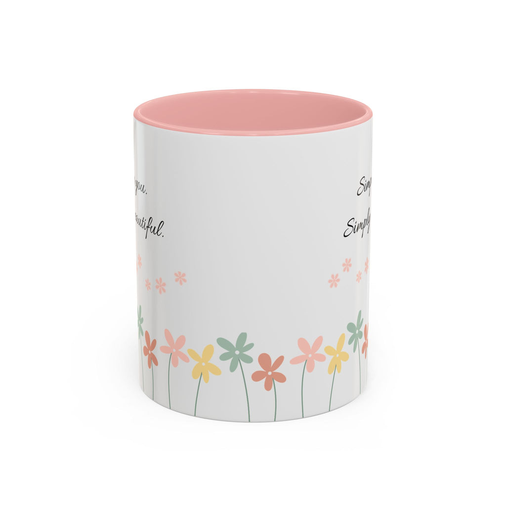 Simply You Floral Accent Coffee Mug – "Simply you. Simply beautiful."