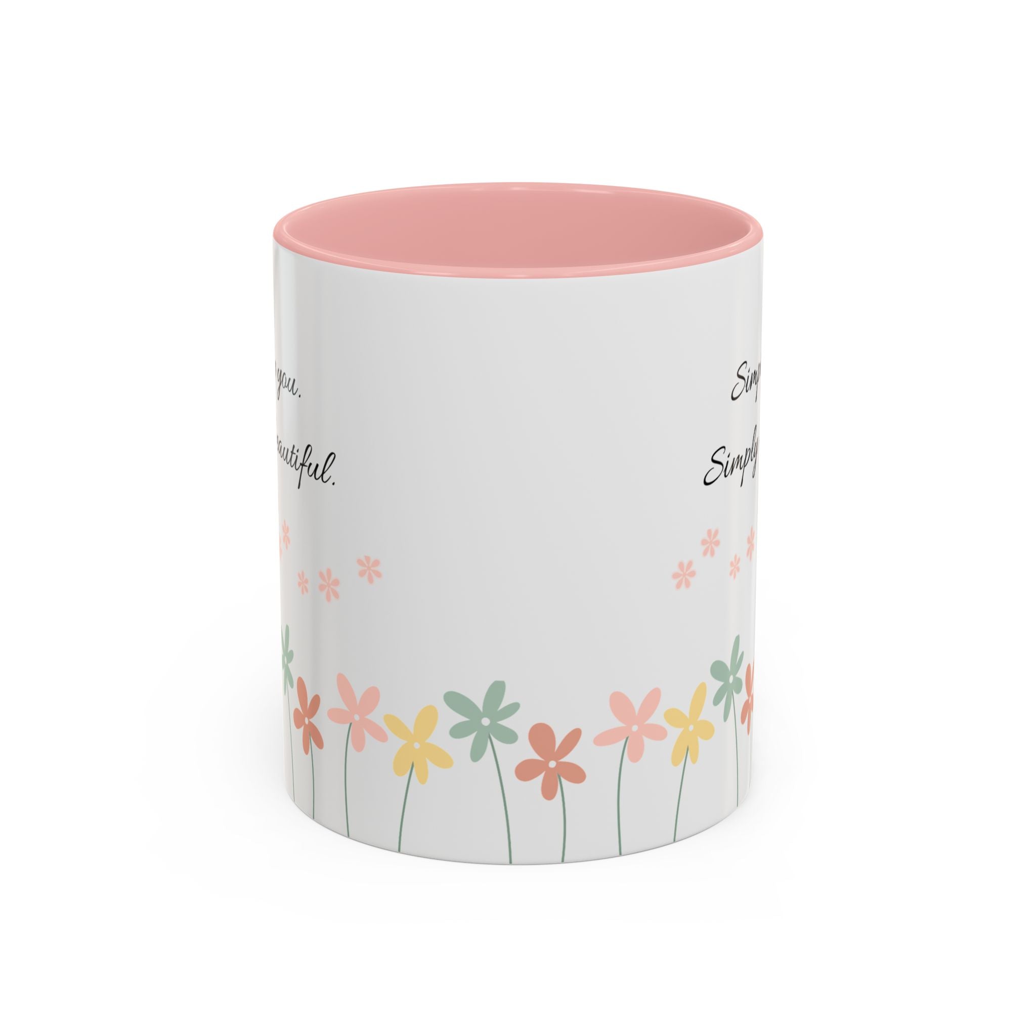 Simply You Floral Accent Coffee Mug – "Simply you. Simply beautiful."