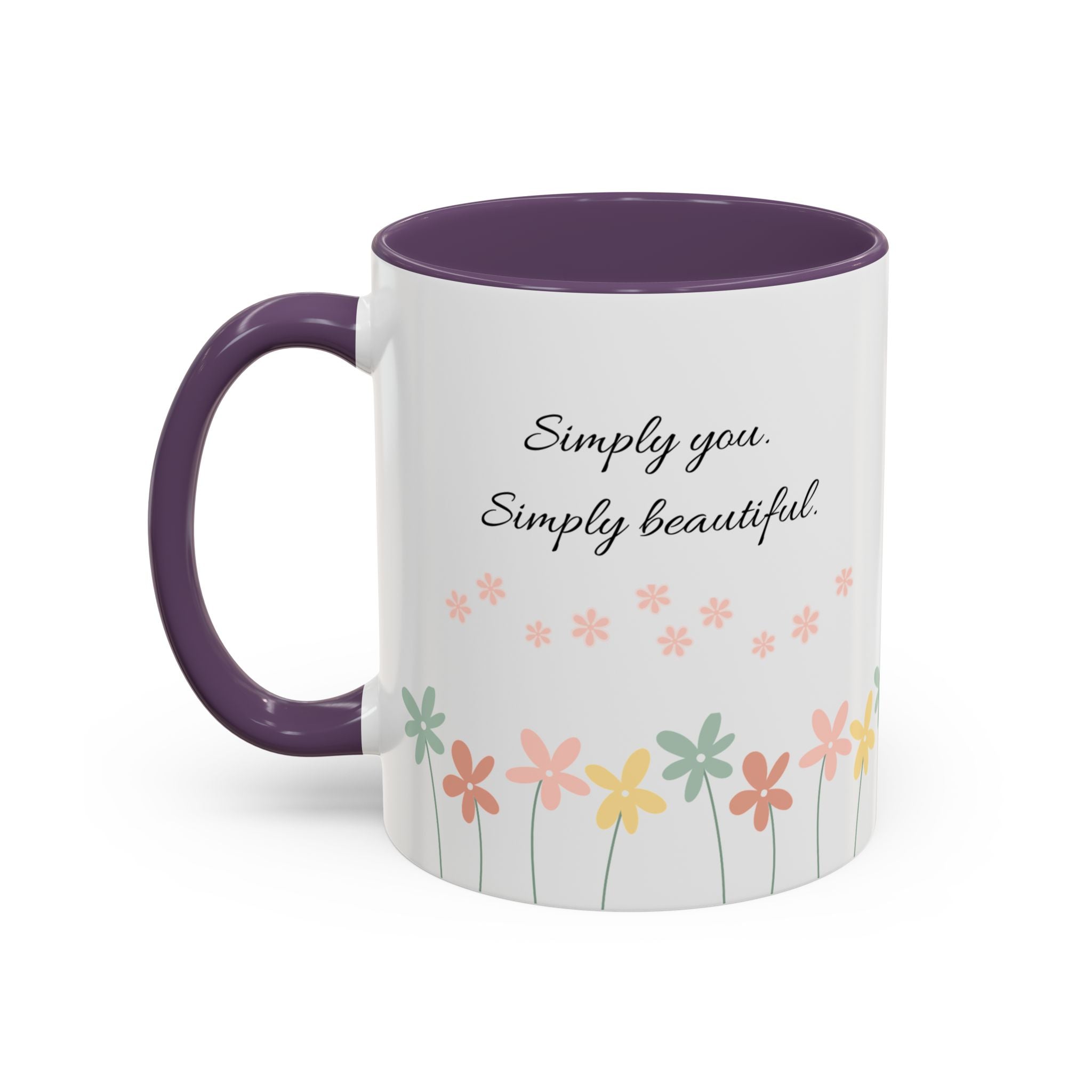 Simply You Floral Accent Coffee Mug – "Simply you. Simply beautiful."