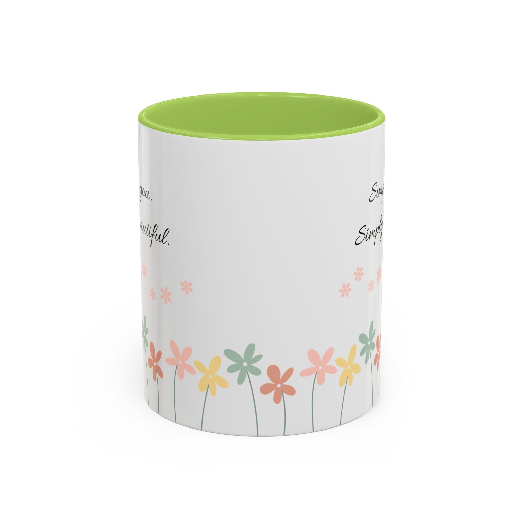 Simply You Floral Accent Coffee Mug – "Simply you. Simply beautiful."